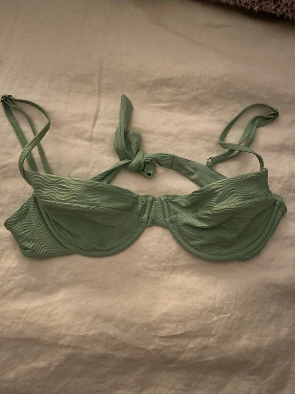 Monday Swimwear Pistachio Wave Maui Bikini Top